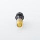510 Drip Tip for RDA / RTA / RDTA Atomizer - Black + Brown, Stainless Steel + PEI