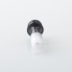 510 Drip Tip for RDA / RTA / RDTA Atomizer - Black + White, Stainless Steel + POM
