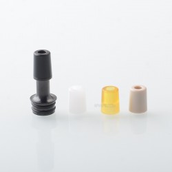 510 Drip Tip Set with 4 PCS Mouthpiece for RDA / RTA / RDTA Atomizer - Black, Stainless Steel + POM + PEEK + PEI