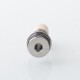 510 Drip Tip for RDA / RTA / RDTA Atomizer - Silver + Beige, Stainless Steel + PEEK