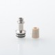 510 Drip Tip for RDA / RTA / RDTA Atomizer - Silver + Beige, Stainless Steel + PEEK