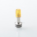 510 Drip Tip for RDA / RTA / RDTA Atomizer - Silver + Brown, Stainless Steel + PEI