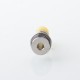 510 Drip Tip for RDA / RTA / RDTA Atomizer - Silver + Brown, Stainless Steel + PEI