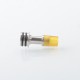 510 Drip Tip for RDA / RTA / RDTA Atomizer - Silver + Brown, Stainless Steel + PEI