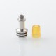 510 Drip Tip for RDA / RTA / RDTA Atomizer - Silver + Brown, Stainless Steel + PEI