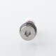 510 Drip Tip for RDA / RTA / RDTA Atomizer - Silver + White, Stainless Steel + POM