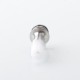 510 Drip Tip for RDA / RTA / RDTA Atomizer - Silver + White, Stainless Steel + POM