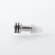 510 Drip Tip for RDA / RTA / RDTA Atomizer - Silver + White, Stainless Steel + POM