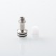 510 Drip Tip for RDA / RTA / RDTA Atomizer - Silver + White, Stainless Steel + POM