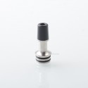 510 Drip Tip for RDA / RTA / RDTA Atomizer - Silver + Black, Stainless Steel + POM
