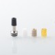 510 Drip Tip Set with 4 PCS Mouthpiece for RDA / RTA / RDTA Atomizer - Silver, Stainless Steel + POM + PEEK + PEI