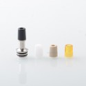 510 Drip Tip Set with 4 PCS Mouthpiece for RDA / RTA / RDTA Atomizer - Silver, Stainless Steel + POM + PEEK + PEI