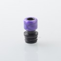 510 Drip Tip for RDA / RTA / RDTA Atomizer - Black + Purple, Stainless Steel + Resin