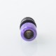 510 Drip Tip for RDA / RTA / RDTA Atomizer - Black + Purple, Stainless Steel + Resin