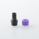 510 Drip Tip for RDA / RTA / RDTA Atomizer - Black + Purple, Stainless Steel + Resin