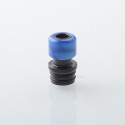 510 Drip Tip for RDA / RTA / RDTA Atomizer - Black + Blue, Stainless Steel + Resin