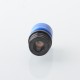 510 Drip Tip for RDA / RTA / RDTA Atomizer - Black + Blue, Stainless Steel + Resin
