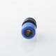 510 Drip Tip for RDA / RTA / RDTA Atomizer - Black + Blue, Stainless Steel + Resin