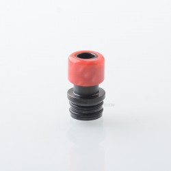 510 Drip Tip for RDA / RTA / RDTA Atomizer - Black + Red, Stainless Steel + Resin