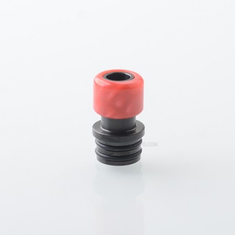 510 Drip Tip for RDA / RTA / RDTA Atomizer - Black + Red, Stainless Steel + Resin