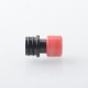 510 Drip Tip for RDA / RTA / RDTA Atomizer - Black + Red, Stainless Steel + Resin