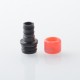 510 Drip Tip for RDA / RTA / RDTA Atomizer - Black + Red, Stainless Steel + Resin