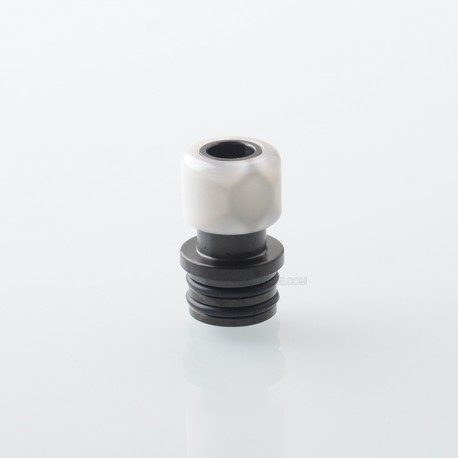 510 Drip Tip for RDA / RTA / RDTA Atomizer - Black + White, Stainless Steel + Resin