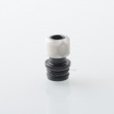 510 Drip Tip for RDA / RTA / RDTA Atomizer - Black + White, Stainless Steel + Resin