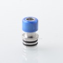 510 Drip Tip for RDA / RTA / RDTA Atomizer - Silver + Blue, Stainless Steel + Resin