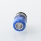 510 Drip Tip for RDA / RTA / RDTA Atomizer - Silver + Blue, Stainless Steel + Resin
