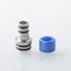 510 Drip Tip for RDA / RTA / RDTA Atomizer - Silver + Blue, Stainless Steel + Resin