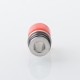 510 Drip Tip for RDA / RTA / RDTA Atomizer - Silver + Red, Stainless Steel + Resin