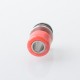 510 Drip Tip for RDA / RTA / RDTA Atomizer - Silver + Red, Stainless Steel + Resin