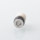 510 Drip Tip for RDA / RTA / RDTA Atomizer - Silver + White, Stainless Steel + Resin