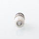 510 Drip Tip for RDA / RTA / RDTA Atomizer - Silver + White, Stainless Steel + Resin