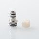 510 Drip Tip for RDA / RTA / RDTA Atomizer - Silver + White, Stainless Steel + Resin