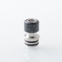 510 Drip Tip for RDA / RTA / RDTA Atomizer - Silver + Black, Stainless Steel + Resin