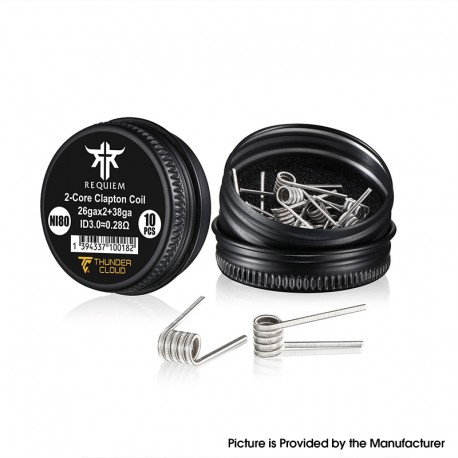 Authentic Thunder Cloud Ni80 2-Core Clapton Coil - 0.28ohm, 28ga x 2 + 38ga (10 PCS)