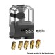 Authentic Thunder Cloud X El Mono Vapeador Requiem Boro RBA Tank - Matte Black, 6ml, Air Pin 1.0, 2.0, 3.0,4.0mm