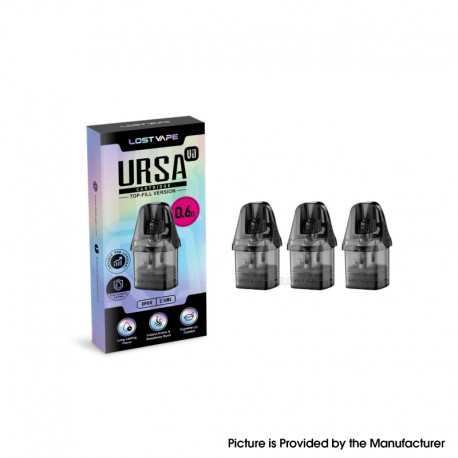 [Ships from Bonded Warehouse] Authentic Lost Vape Ursa V3 Pod Cartridge for Ursa Nano / Epoch Pod System Kit - 0.6ohm (3 PCS)