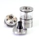 SXK NOLA Style RTA Rebuildable Atomizer - Silver, 3.2ml, Air Pin 0.8, 1.2, 1.5, 1.8, 2.0, 2.5, 3.0, 3.5mm, 22mm Diameter