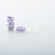 Rekavape Mission XV KB2 Style Replacement Integrated Drip Tip + Button Set for dotMod dotAIO V2 Pod - Purple, Glow-in-the-Dark