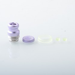 Rekavape Mission XV KB2 Style Replacement Integrated Drip Tip + Button Set for dotMod dotAIO V2 Pod - Purple, Glow-in-the-Dark
