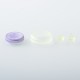 Rekavape Mission XV KB2 Style Replacement Integrated Drip Tip + Button Set for dotMod dotAIO V2 Pod - Purple, Glow-in-the-Dark