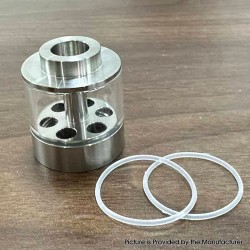 Replacement Tank Tube Kit with Blank Surface for Empire V Style RTA - Transparent, Stainless Steel + Glass
