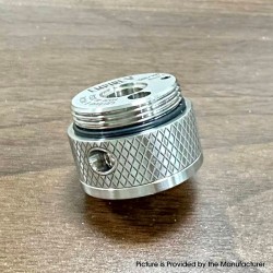 Replacement Build Deck with knurling Surface for Empire V Style RTA - Silver, Stainless Steel