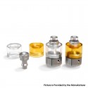 SXK Replacement Short Tank Tube Kit for SXK Empire V Style RTA Atomizer - Translucent + Brown, PEI + PMMA (2 PCS)