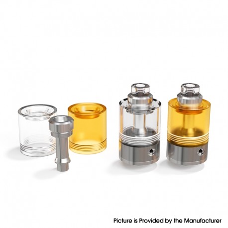 SXK Replacement Long Tank Tube Kit for SXK Empire V Style RTA Atomizer - Translucent + Brown, PEI + PMMA (2 PCS)