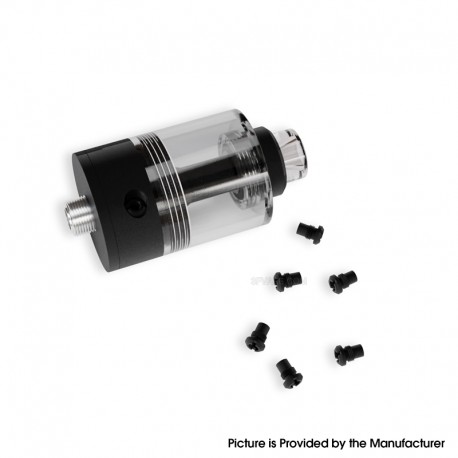 SXK Empire V Style RTA Rebuildable Tank Atomizer - Black, 3.5ml, Air Pin 0.8 / 1 / 1.2 / 1.4 / 1.6 / 1.8 / 2.0mm, 23mm Diameter