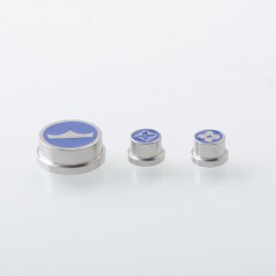Rekavape Replacement Button Set for BMM.38 Aio Style Mod - Blue, Monarchy Pattern (3 PCS)